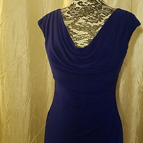 Ralph Lauren royal blue form fitting dress, size 4 - Picture 2 of 5